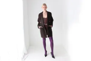 90s Chocolate Wool & Cashmere Blend Coat