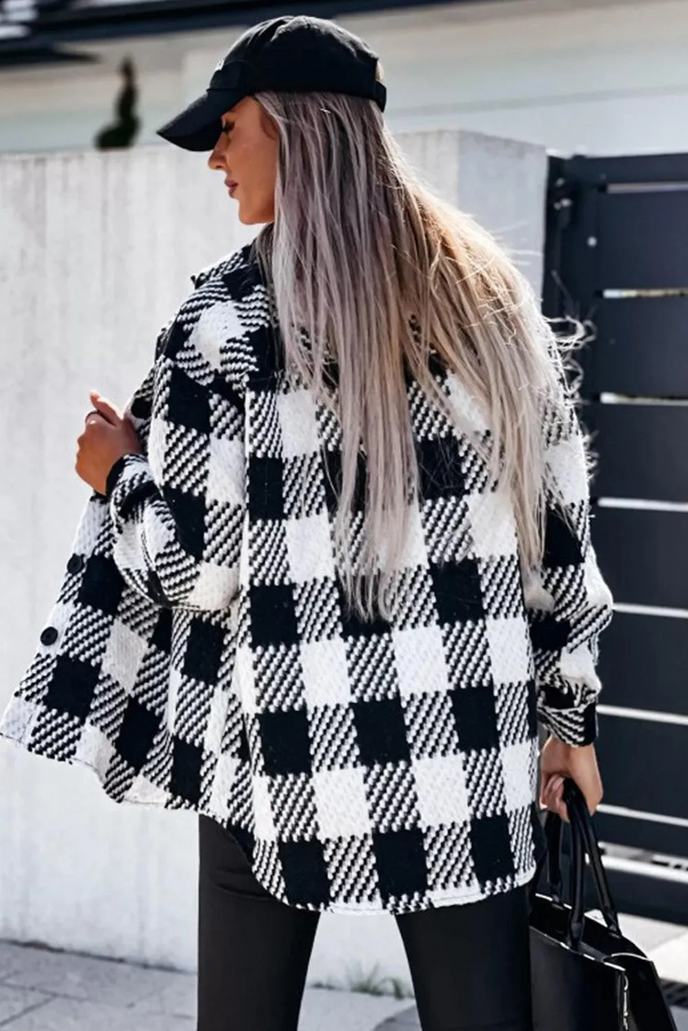 Black and White Glen Plaid Jacket