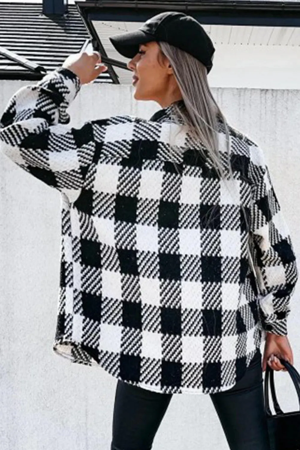 Black and White Glen Plaid Jacket