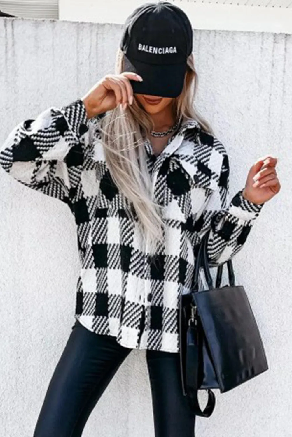 Black and White Glen Plaid Jacket