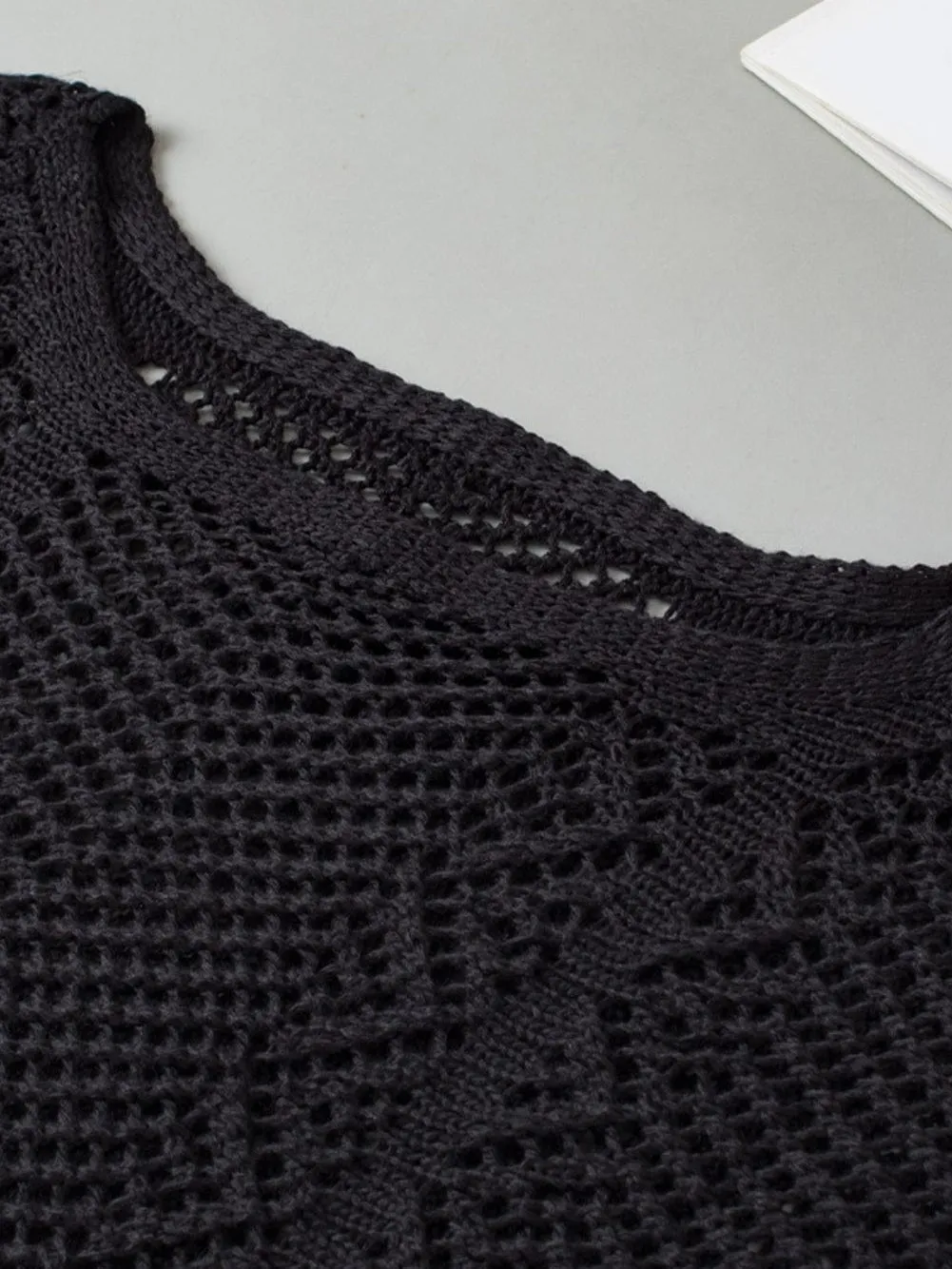 Black Crochet Blouse