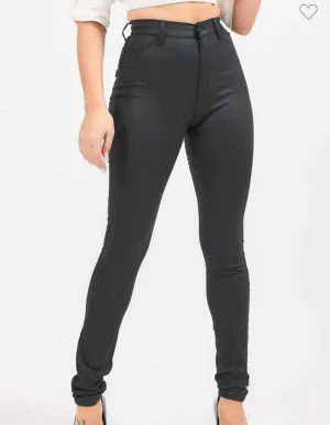 BLACK HIGH-RISE STRETCHY SKINNY JEANS