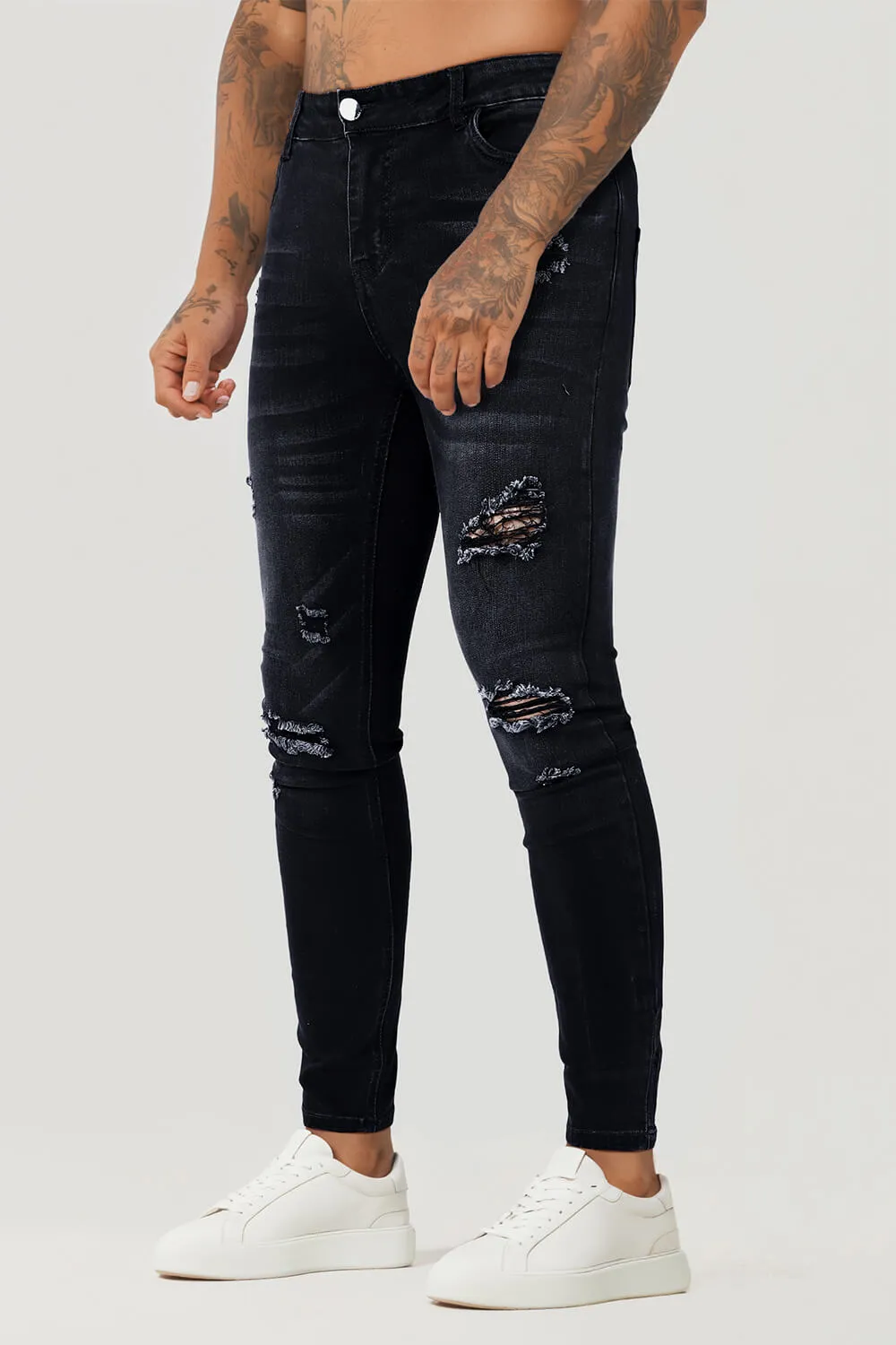 Black Ripped Men's Skinny Jean