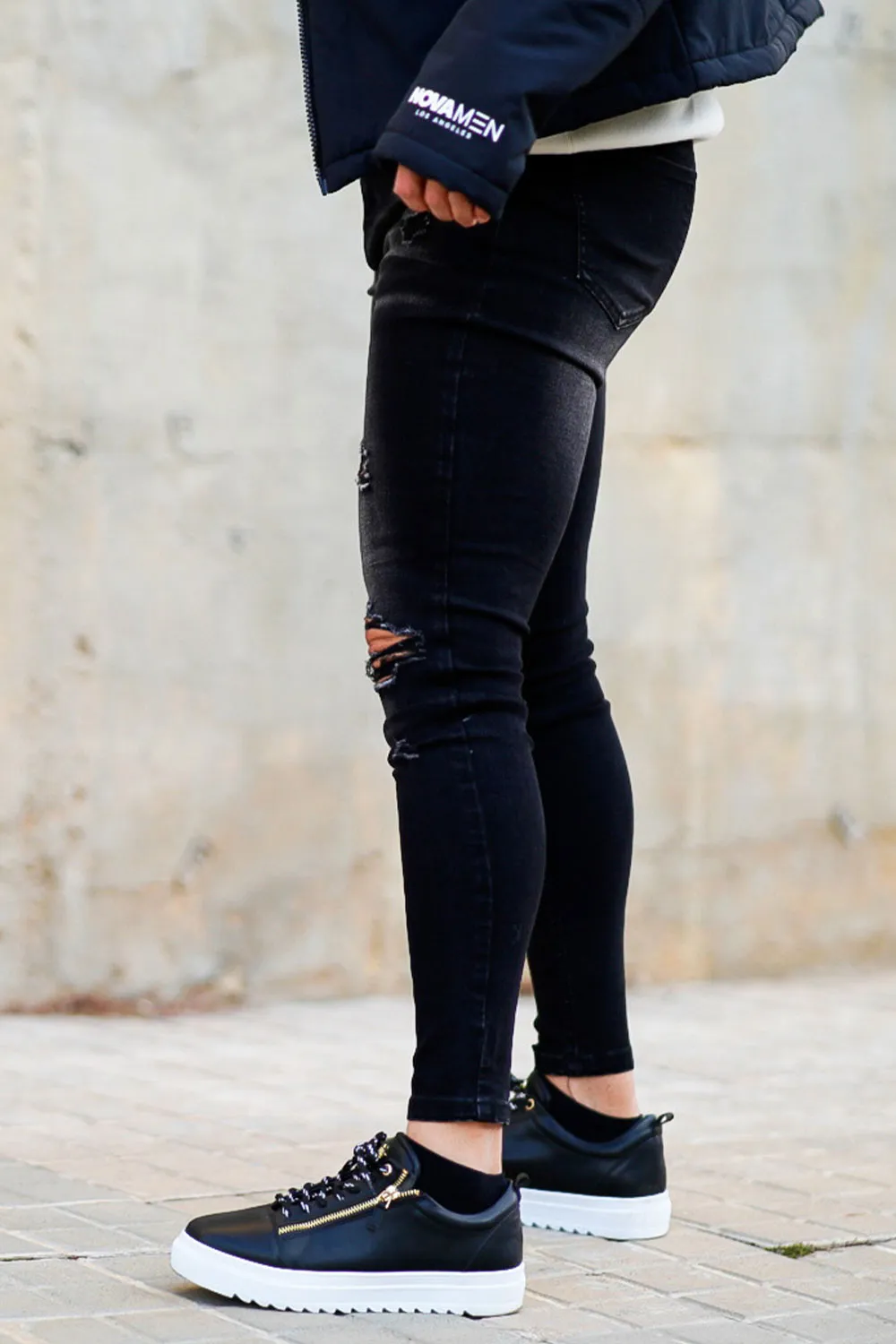 Black Ripped Men's Skinny Jean