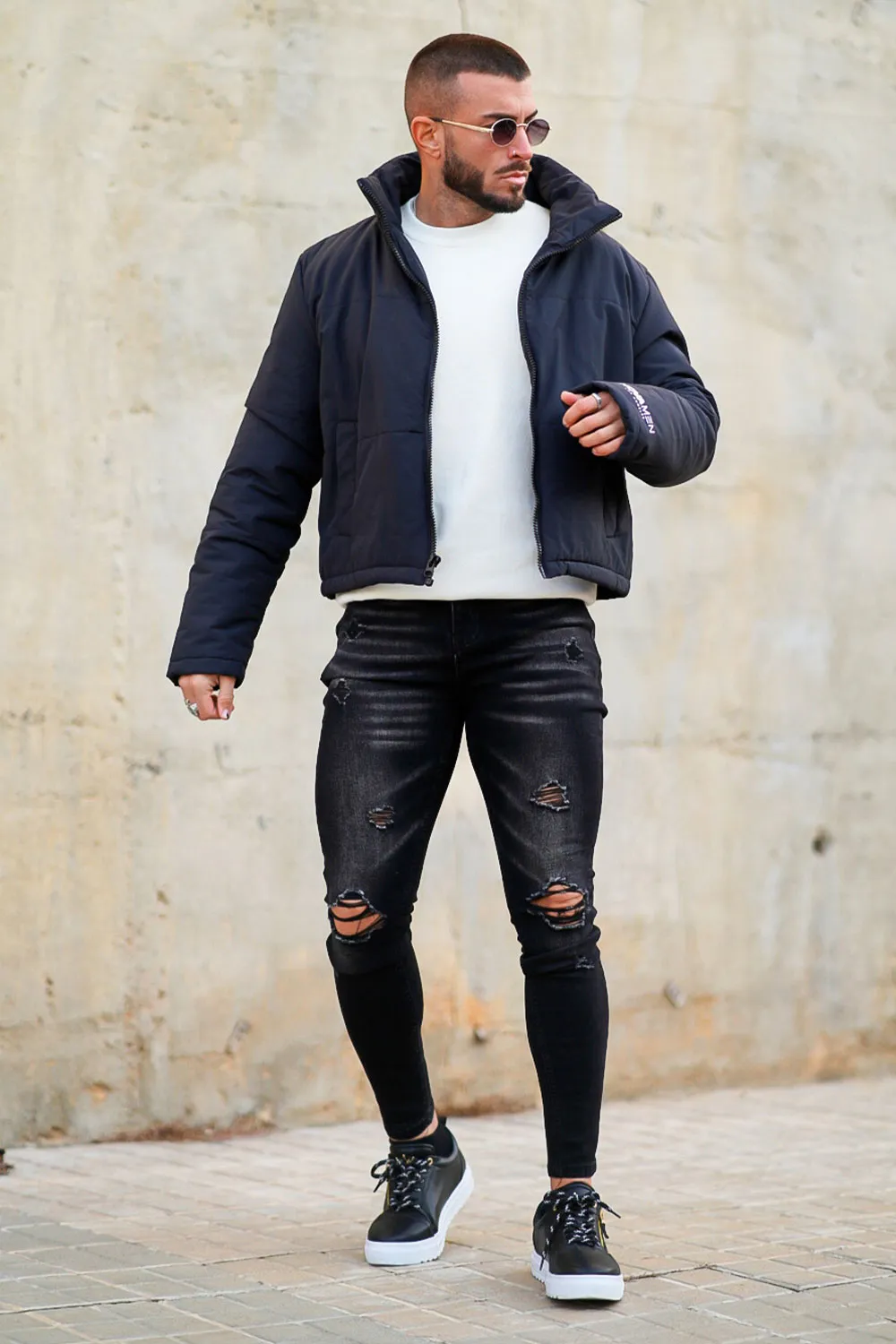 Black Ripped Men's Skinny Jean