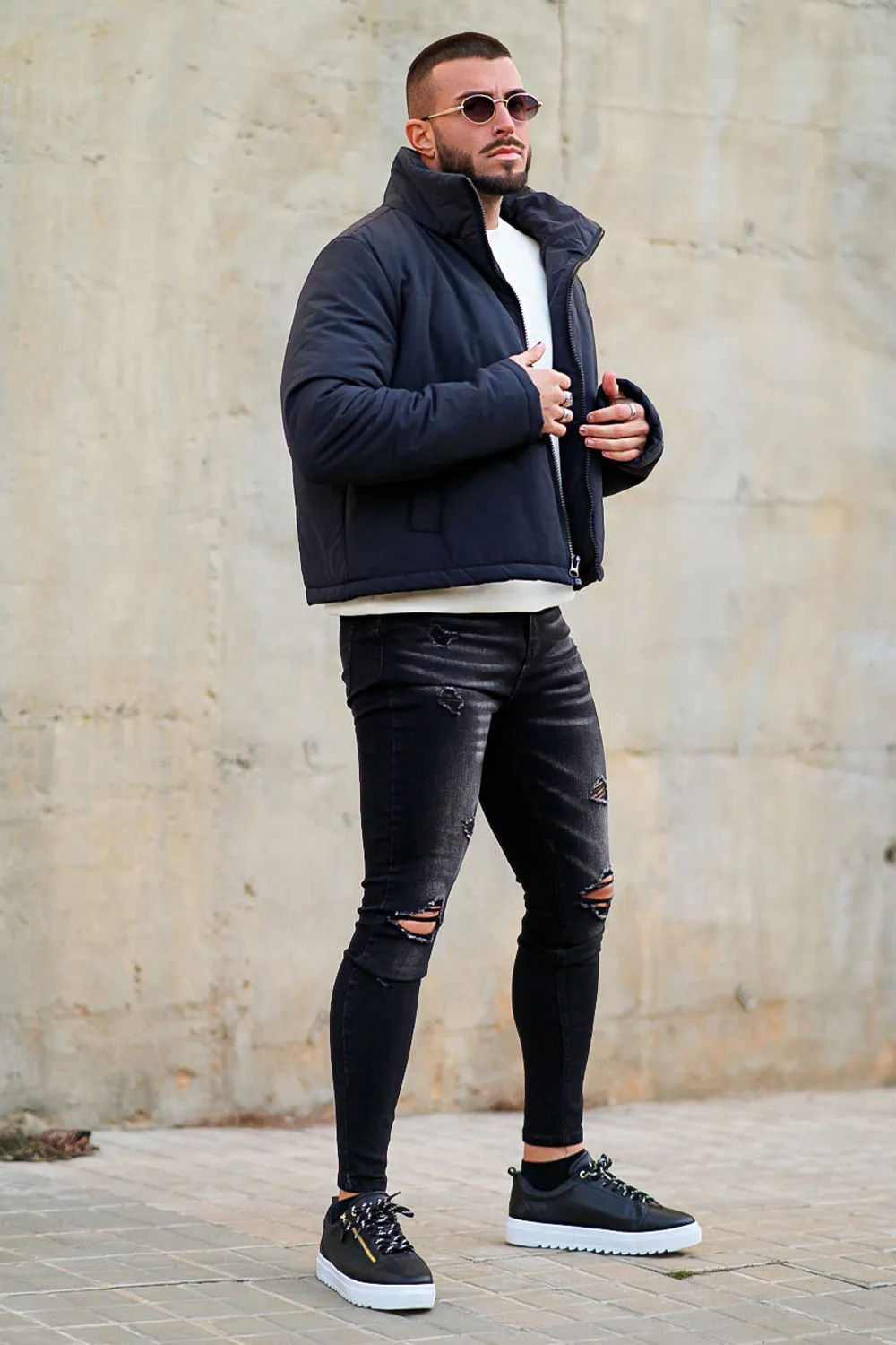 Black Ripped Men's Skinny Jean
