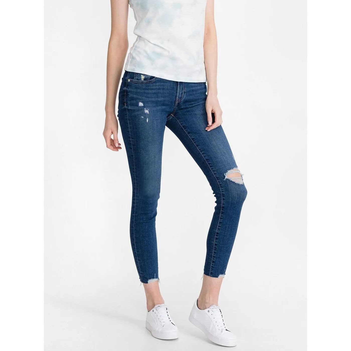 BR High Rise Skinny Ripped Jeans