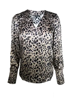 Catherine Gee Zaria French Cuff Silk Blouse | Miro Animal | Clearance Final Sale