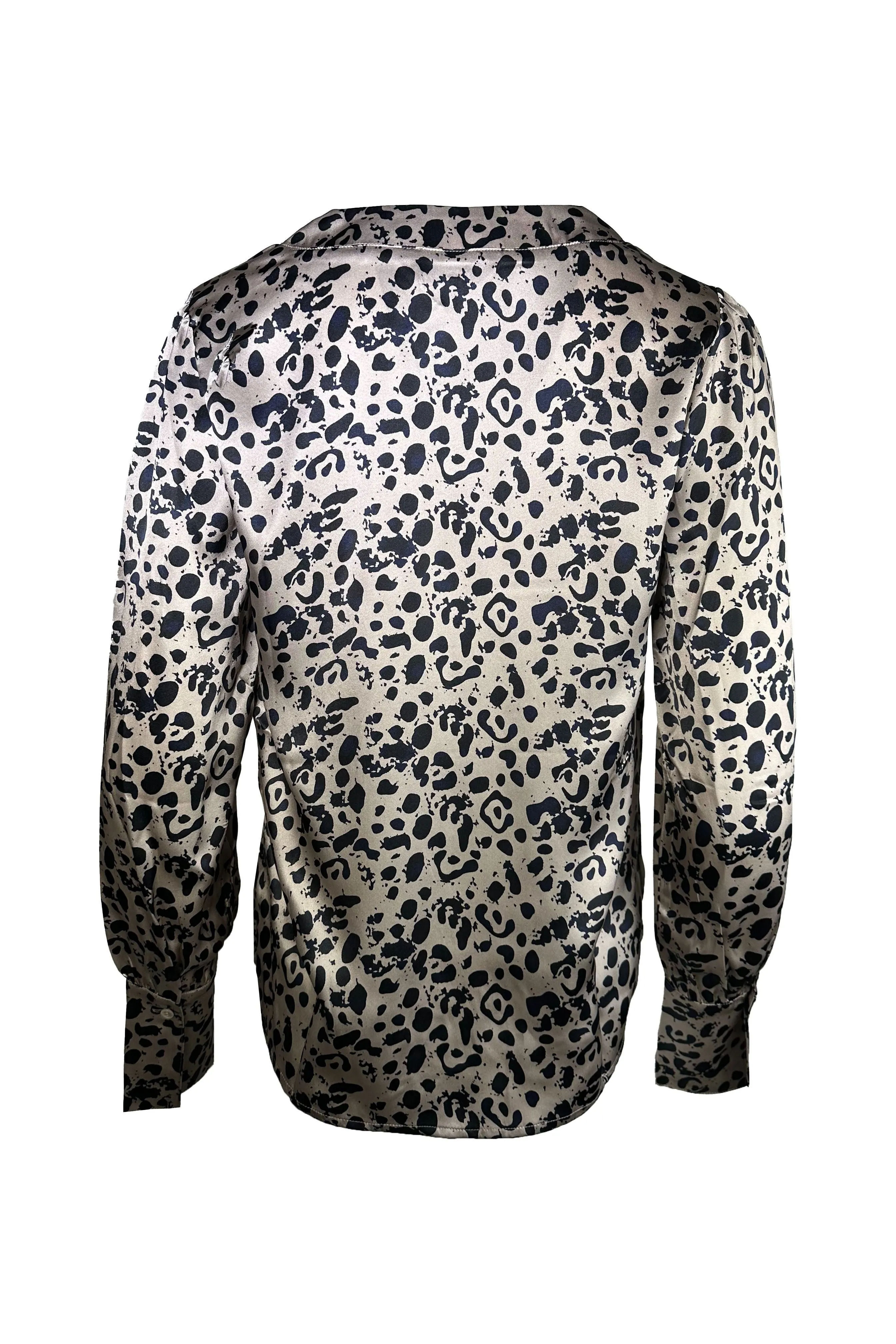 Catherine Gee Zaria French Cuff Silk Blouse | Miro Animal | Clearance Final Sale