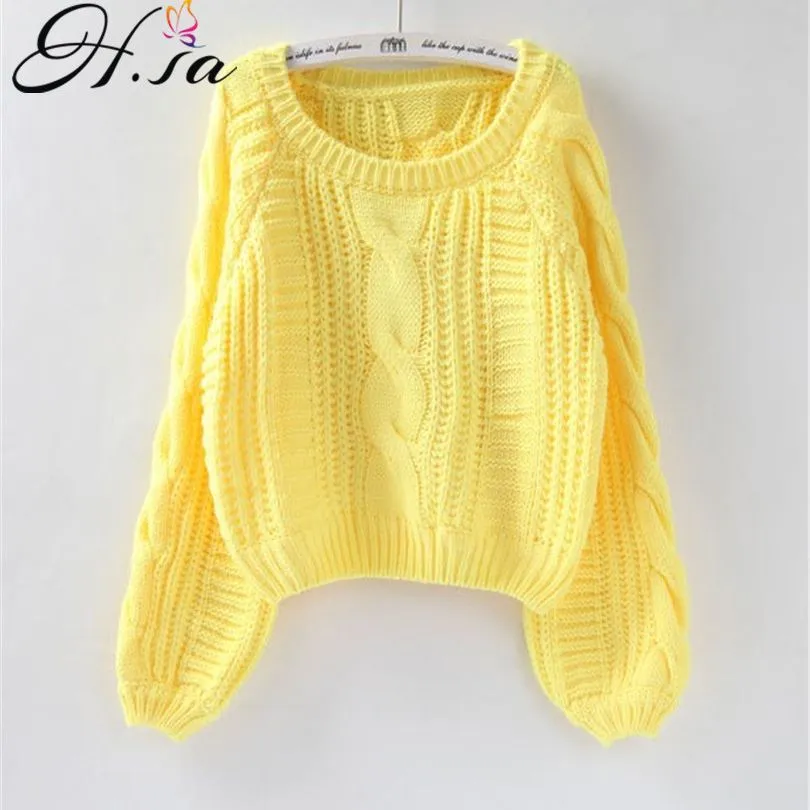 Chic Candy Twist Color Short Sweater