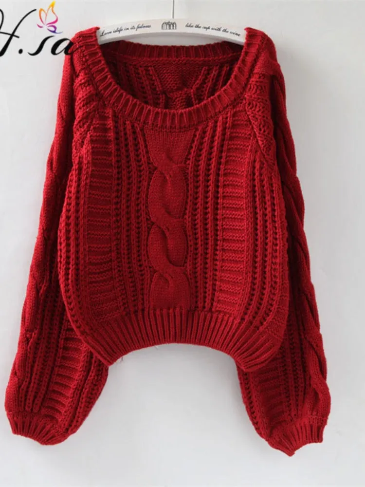 Chic Candy Twist Color Short Sweater