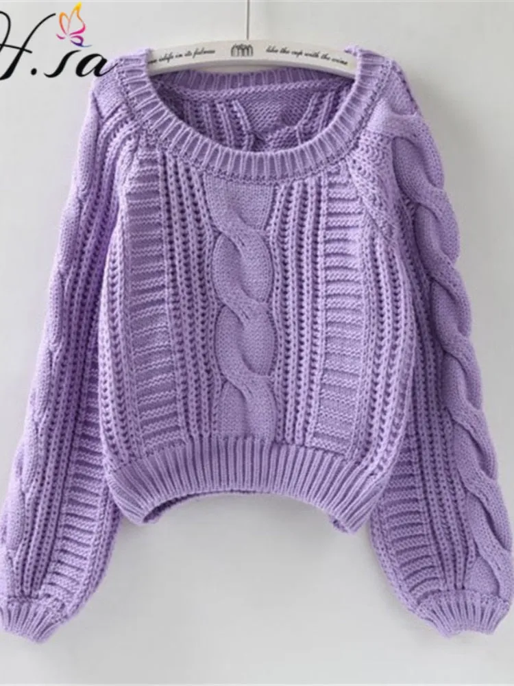 Chic Candy Twist Color Short Sweater