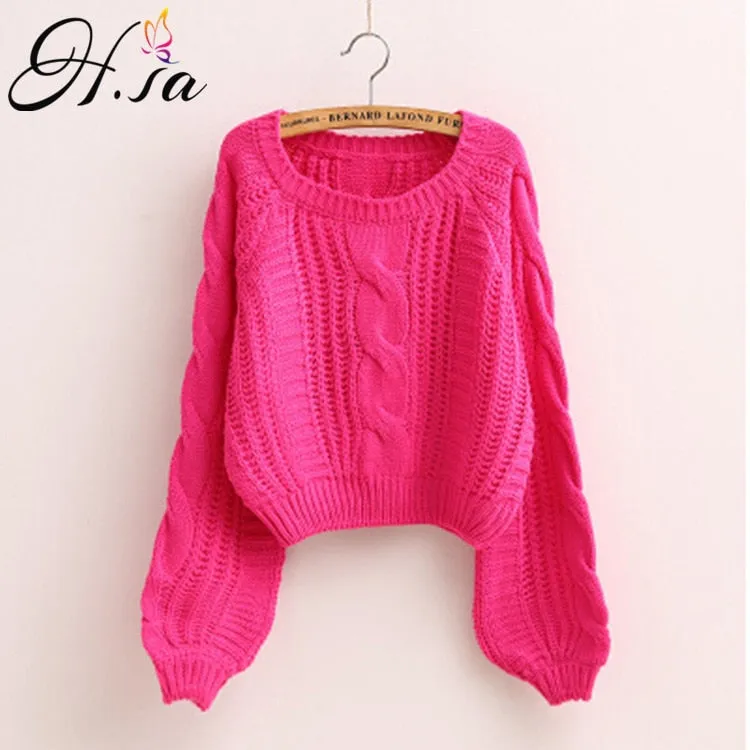 Chic Candy Twist Color Short Sweater