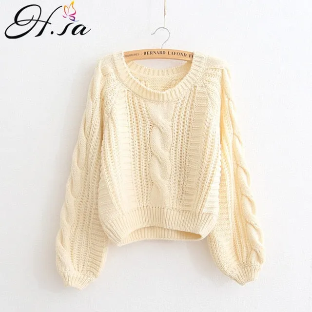 Chic Candy Twist Color Short Sweater