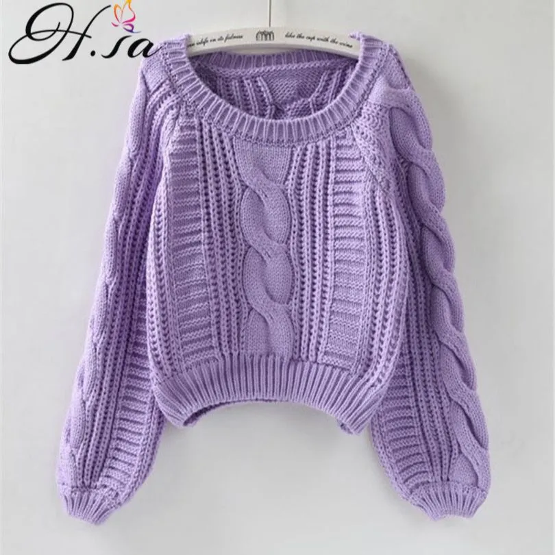 Chic Candy Twist Color Short Sweater