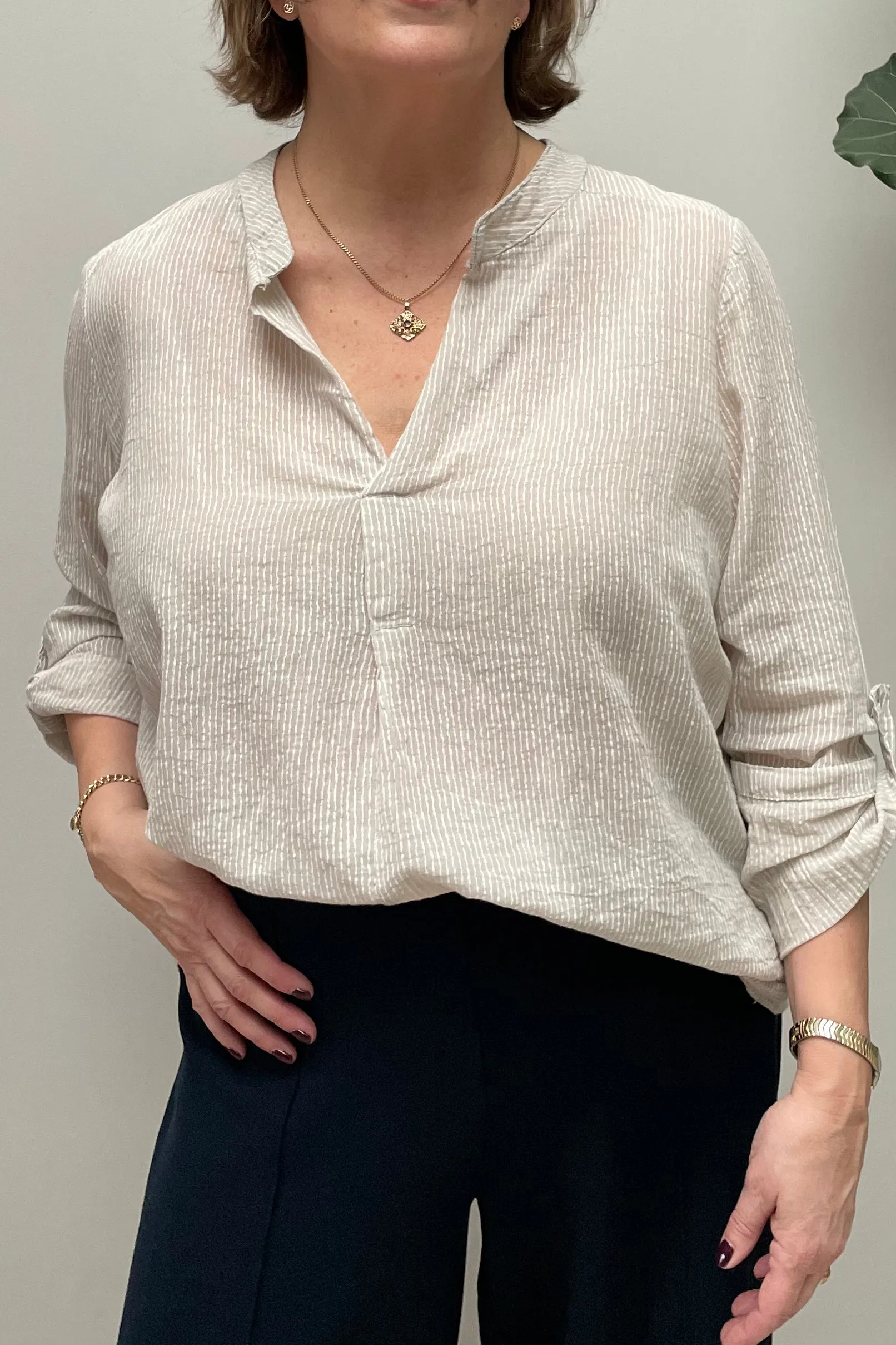 Clover Stripe Cotton Shirt
