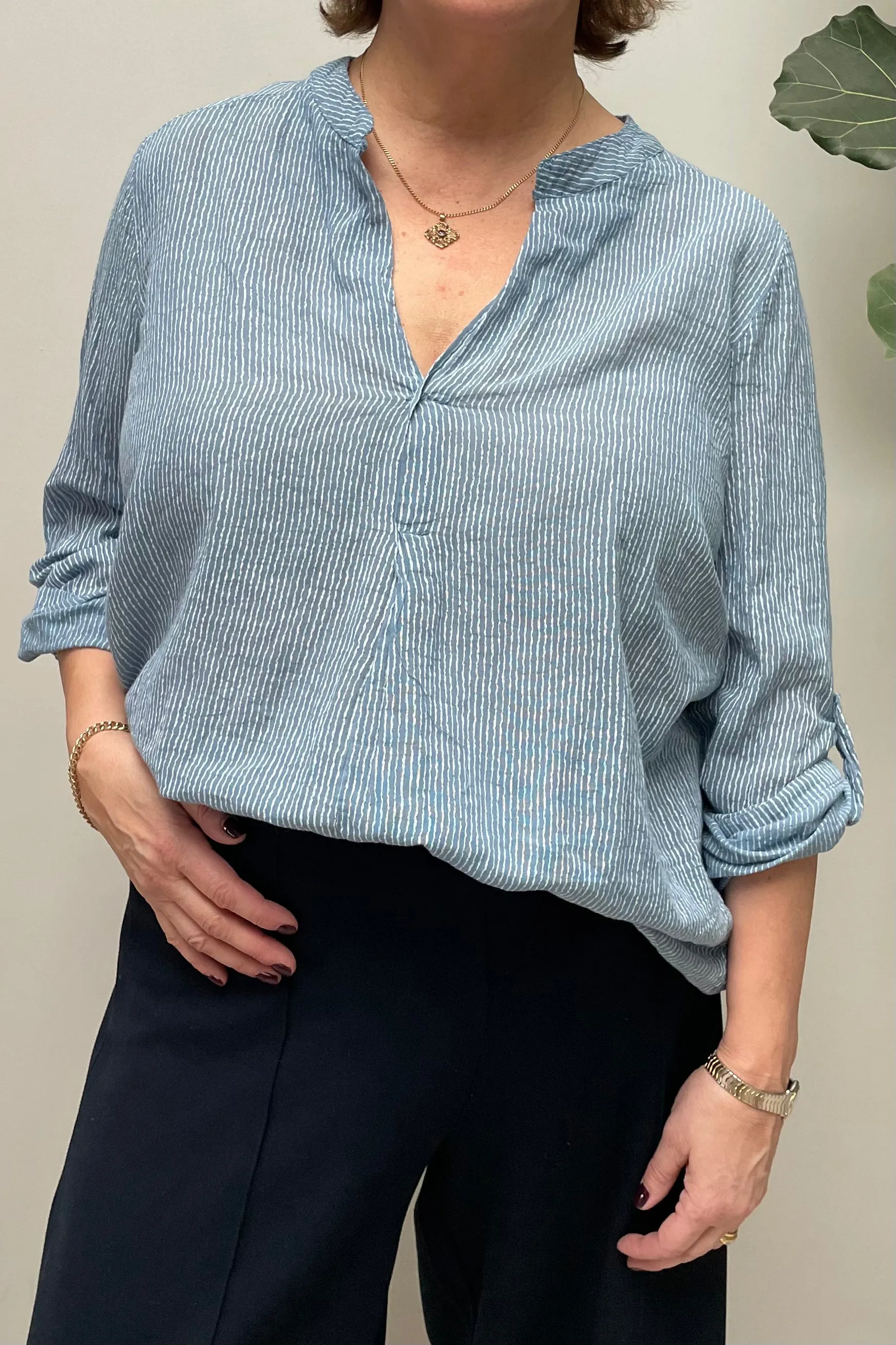 Clover Stripe Cotton Shirt
