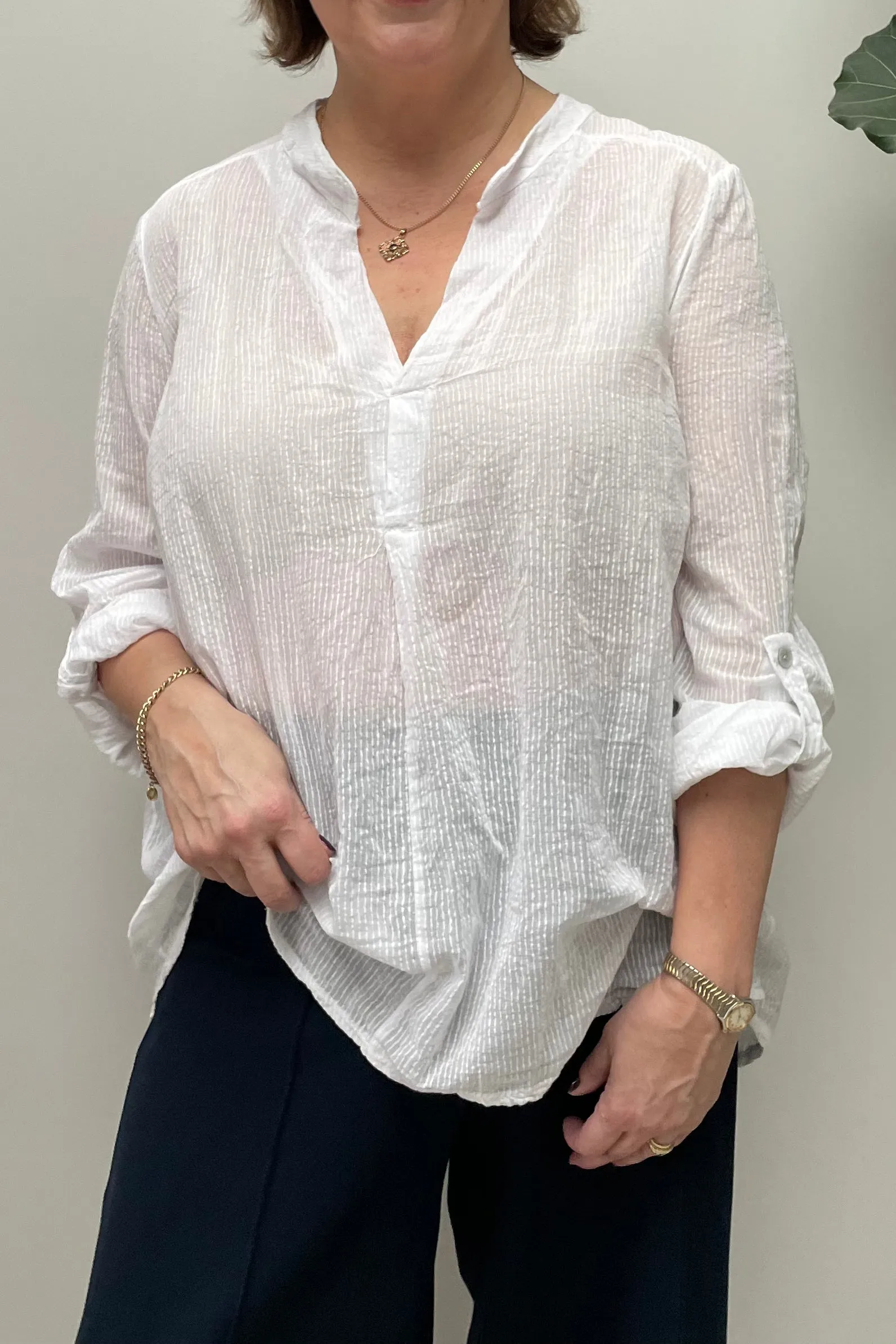 Clover Stripe Cotton Shirt