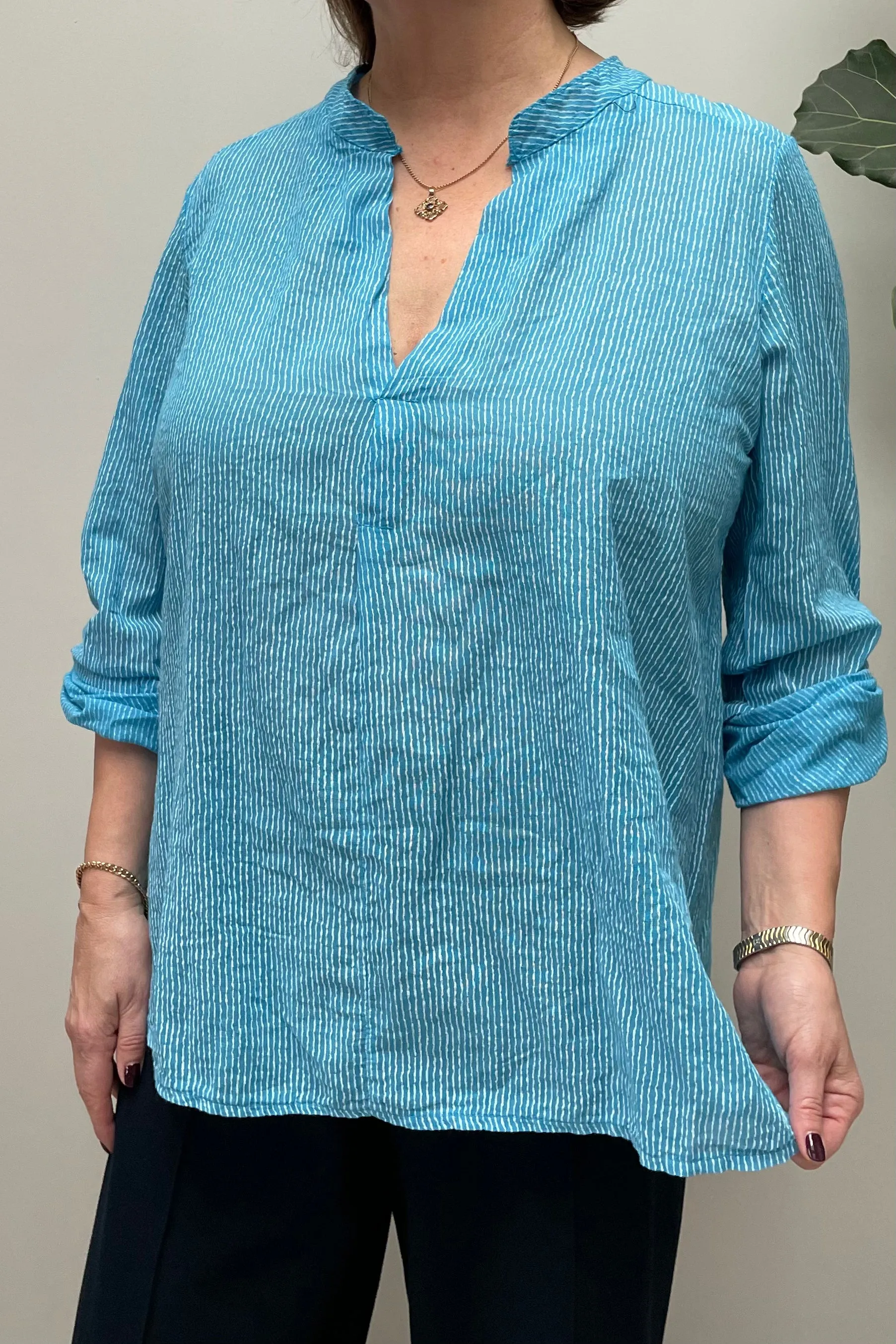 Clover Stripe Cotton Shirt