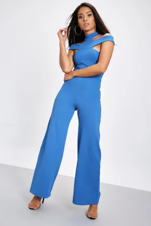 Cobalt Choker Arm Cuff Jumpsuit