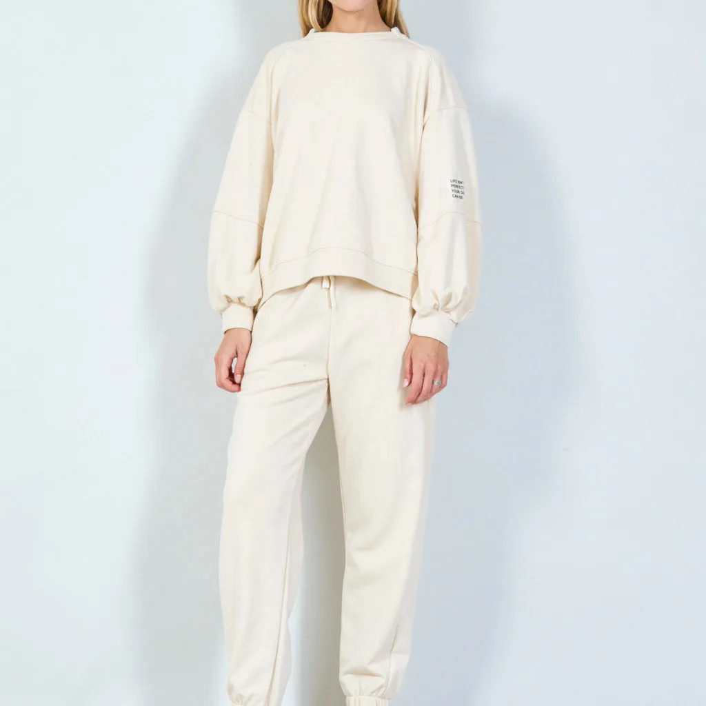 Cozy tracksuit set with sweatshirt wholesale