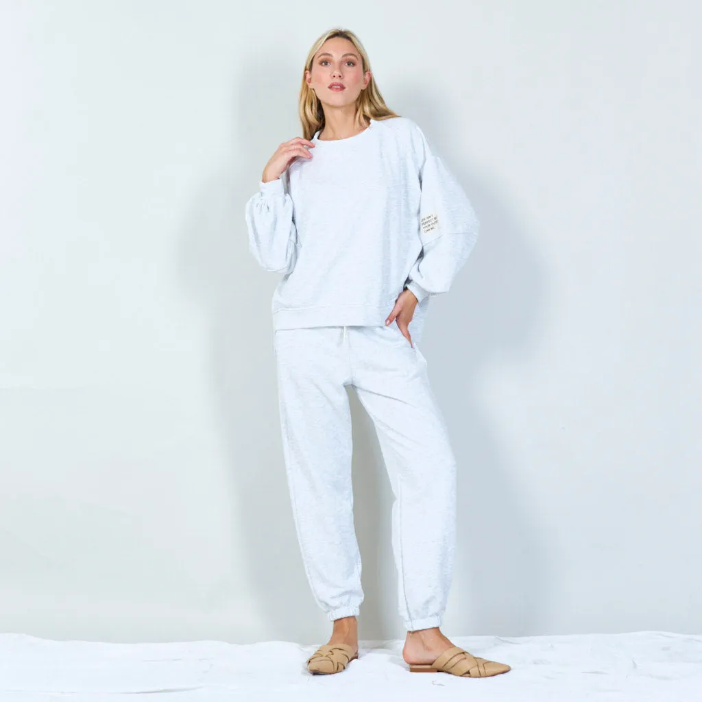 Cozy tracksuit set with sweatshirt wholesale