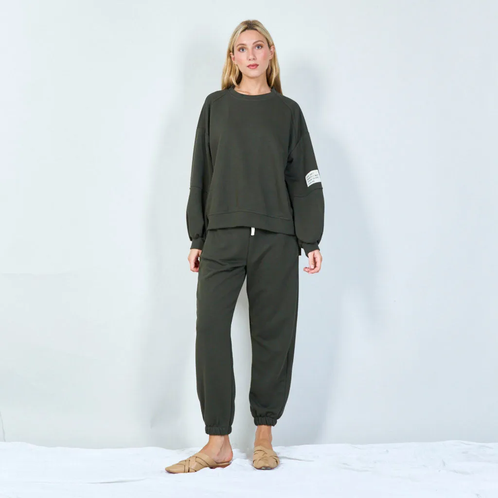 Cozy tracksuit set with sweatshirt wholesale