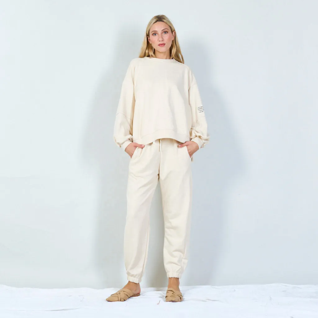 Cozy tracksuit set with sweatshirt wholesale