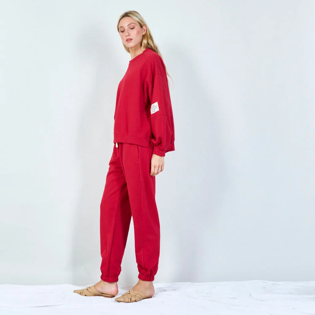 Cozy tracksuit set with sweatshirt wholesale