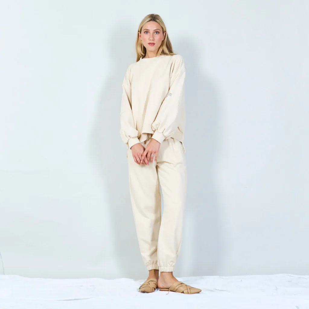 Cozy tracksuit set with sweatshirt wholesale