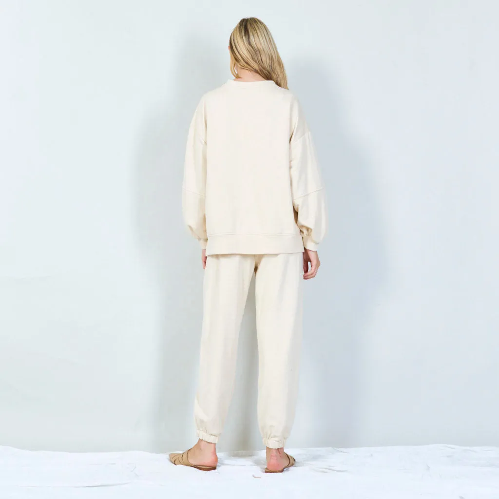Cozy tracksuit set with sweatshirt wholesale