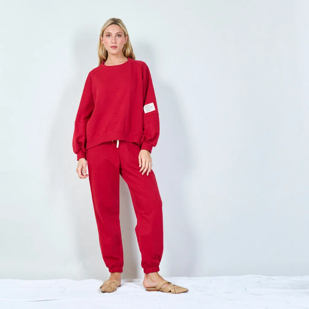 Cozy tracksuit set with sweatshirt wholesale