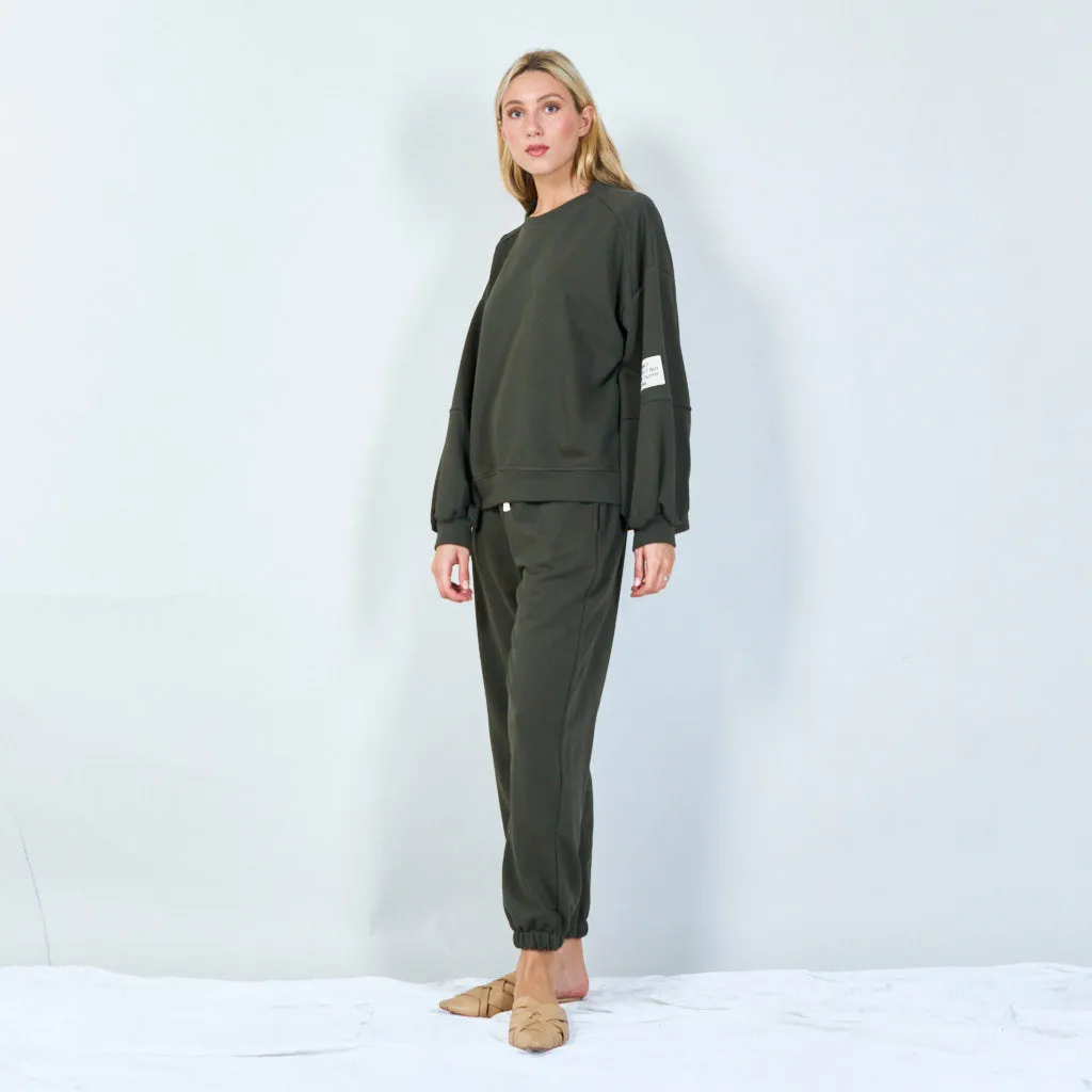 Cozy tracksuit set with sweatshirt wholesale