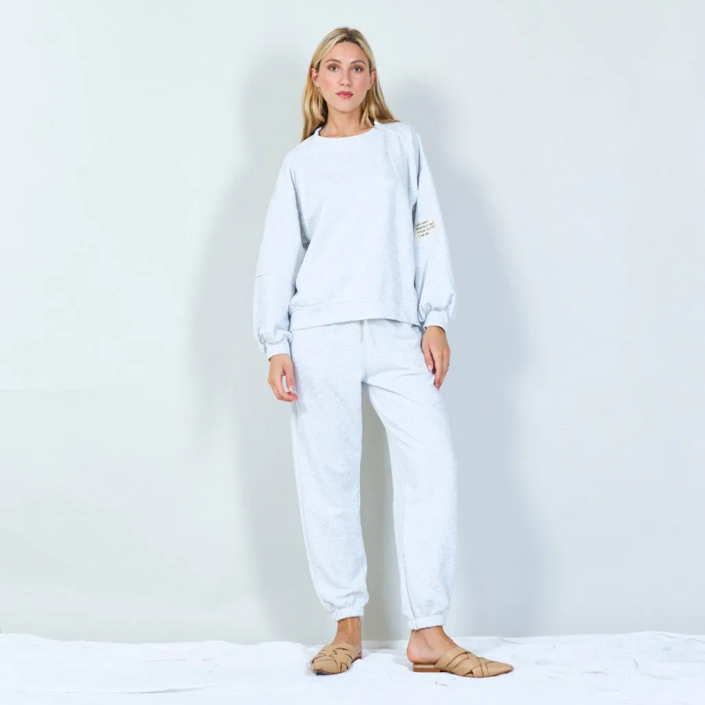 Cozy tracksuit set with sweatshirt wholesale