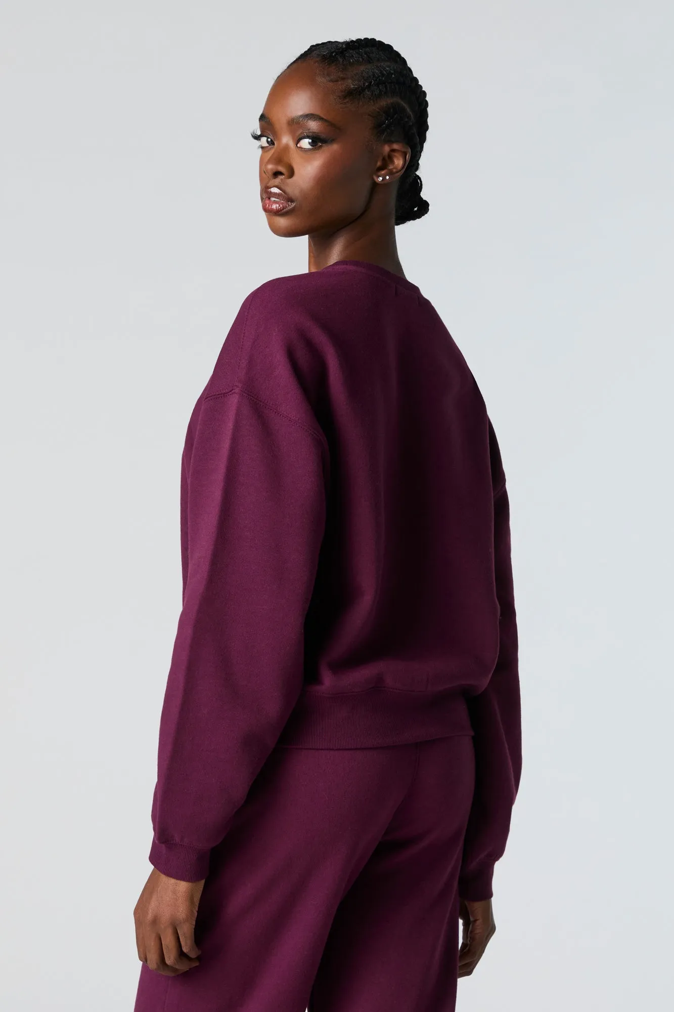 Destination Twill Embroidered Fleece Sweatshirt