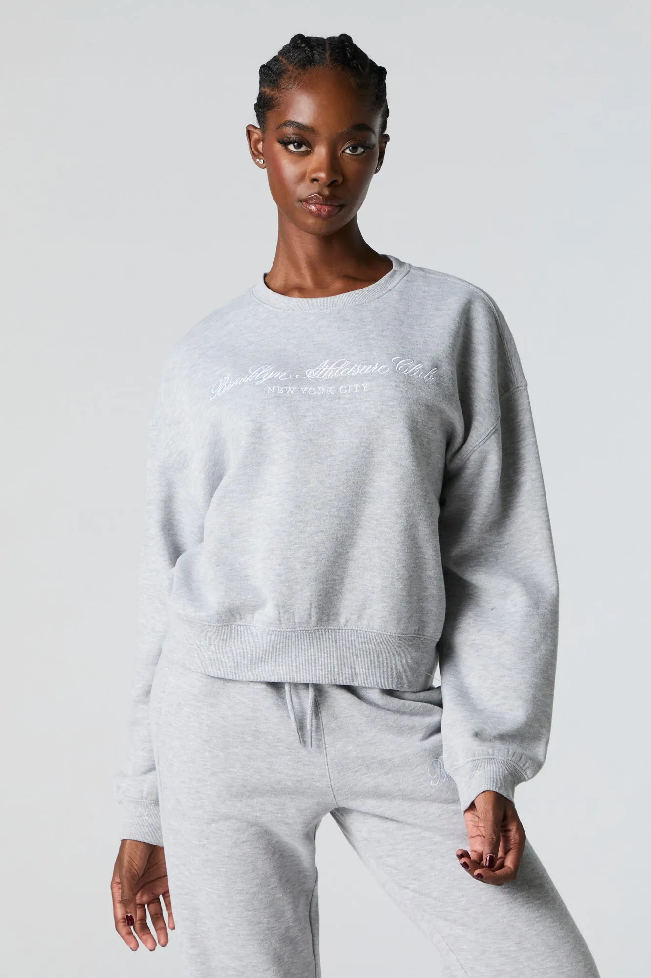 Destination Twill Embroidered Fleece Sweatshirt