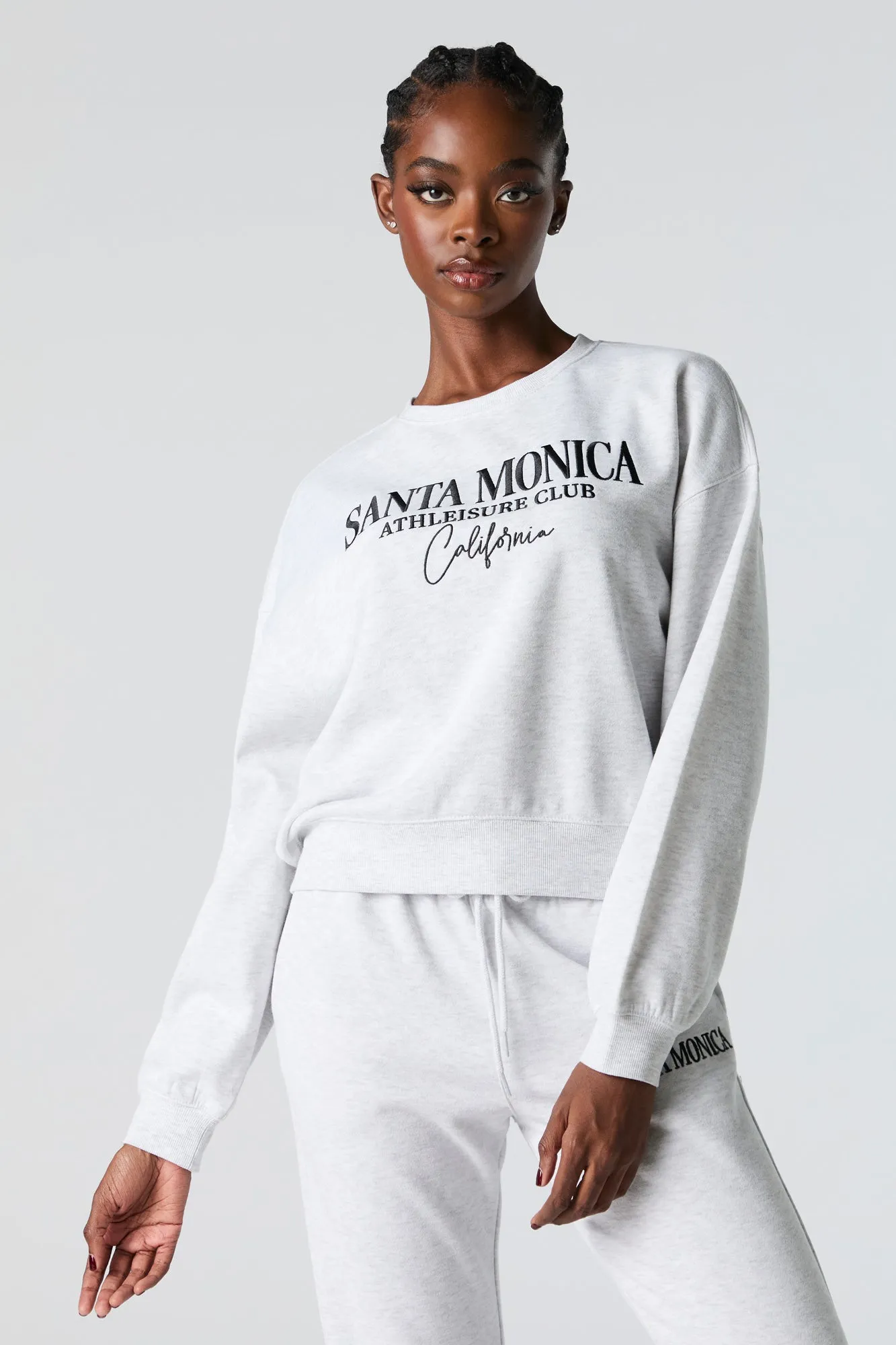 Destination Twill Embroidered Fleece Sweatshirt