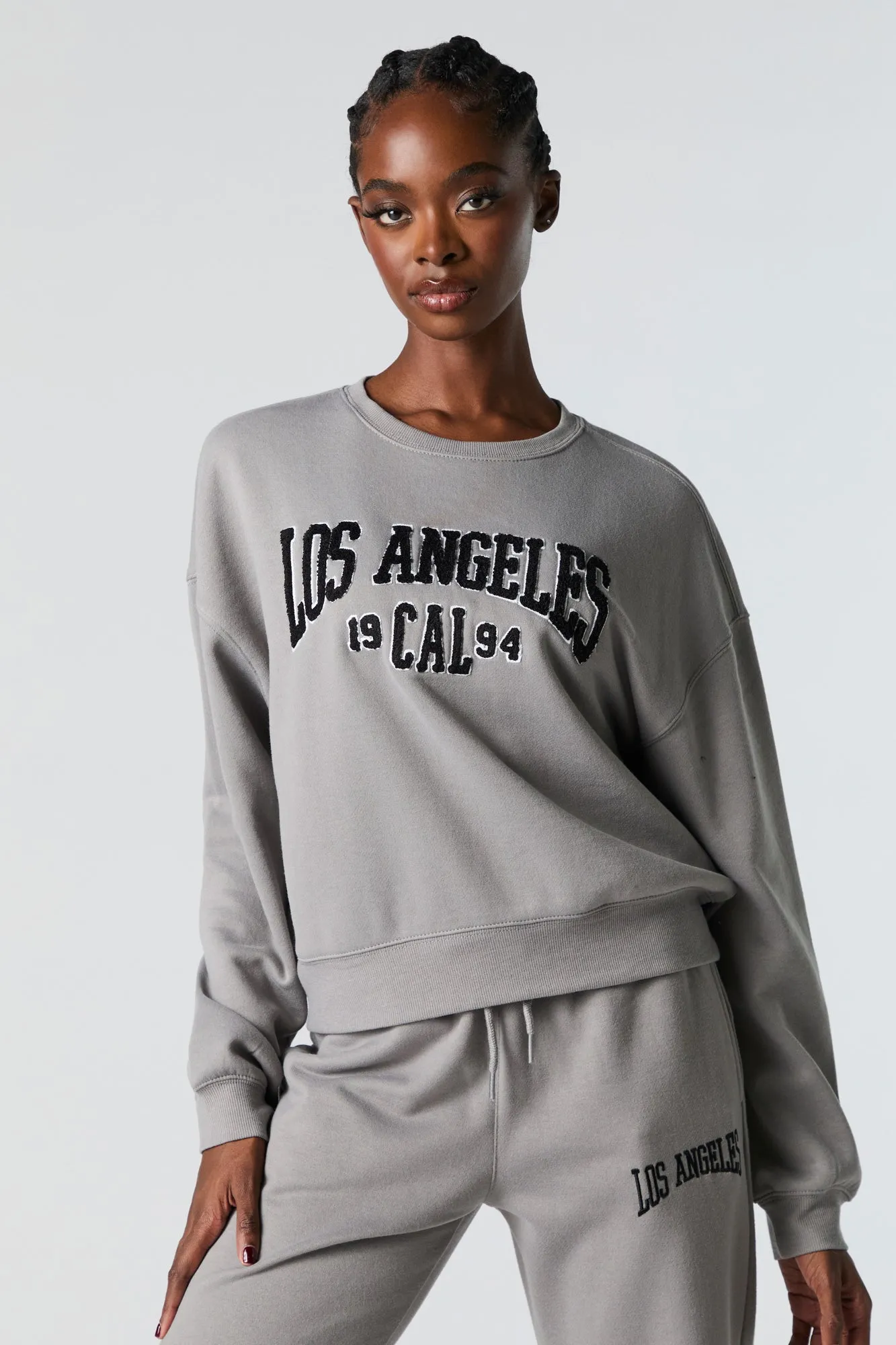 Destination Twill Embroidered Fleece Sweatshirt
