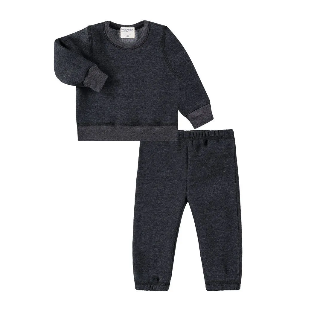 Eco-Heathered Fleece Sweatshirt and Sweatpant Sets