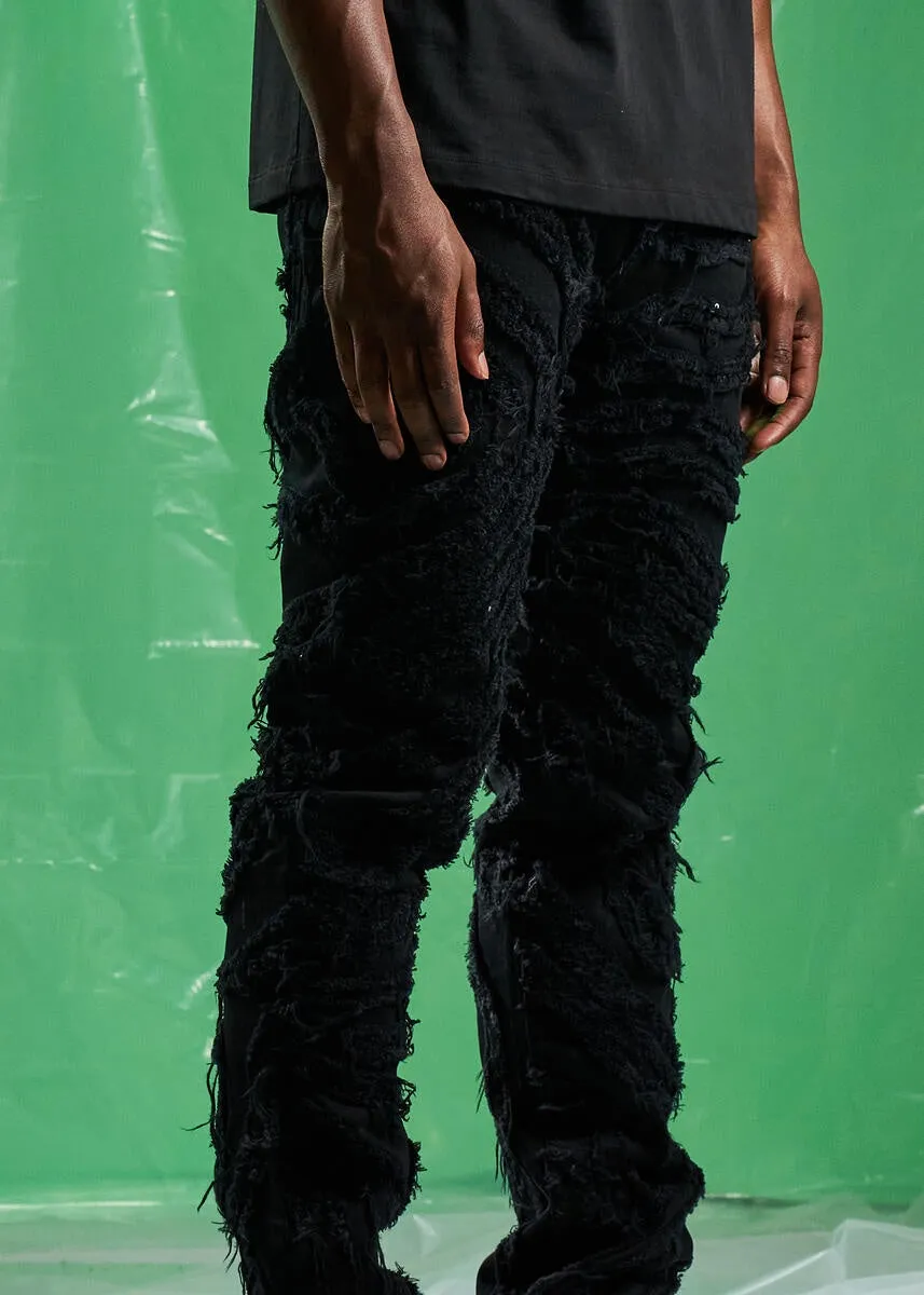 Embellish Jenson Black Ripped Denim Jeans (EMBSPR24-002)