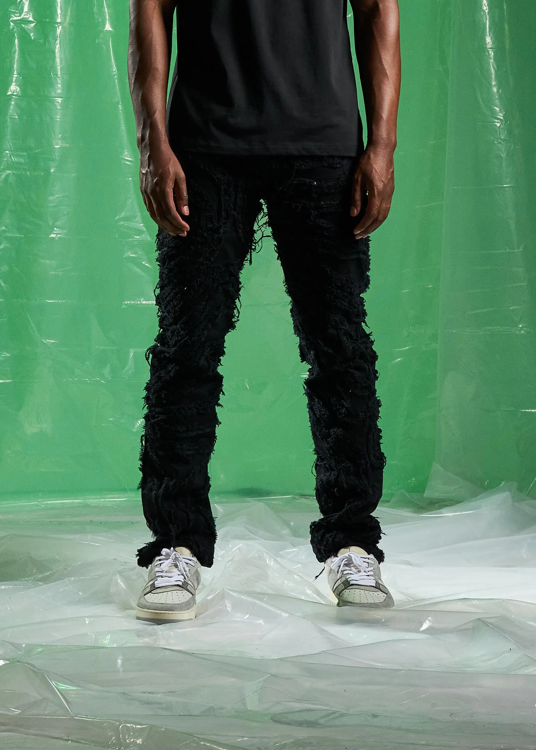 Embellish Jenson Black Ripped Denim Jeans (EMBSPR24-002)