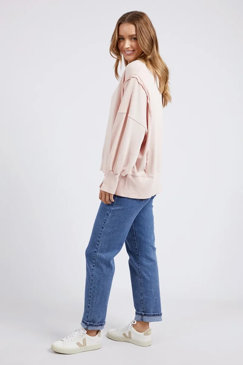 Foxwood - Oversized Crew - Peach Pink