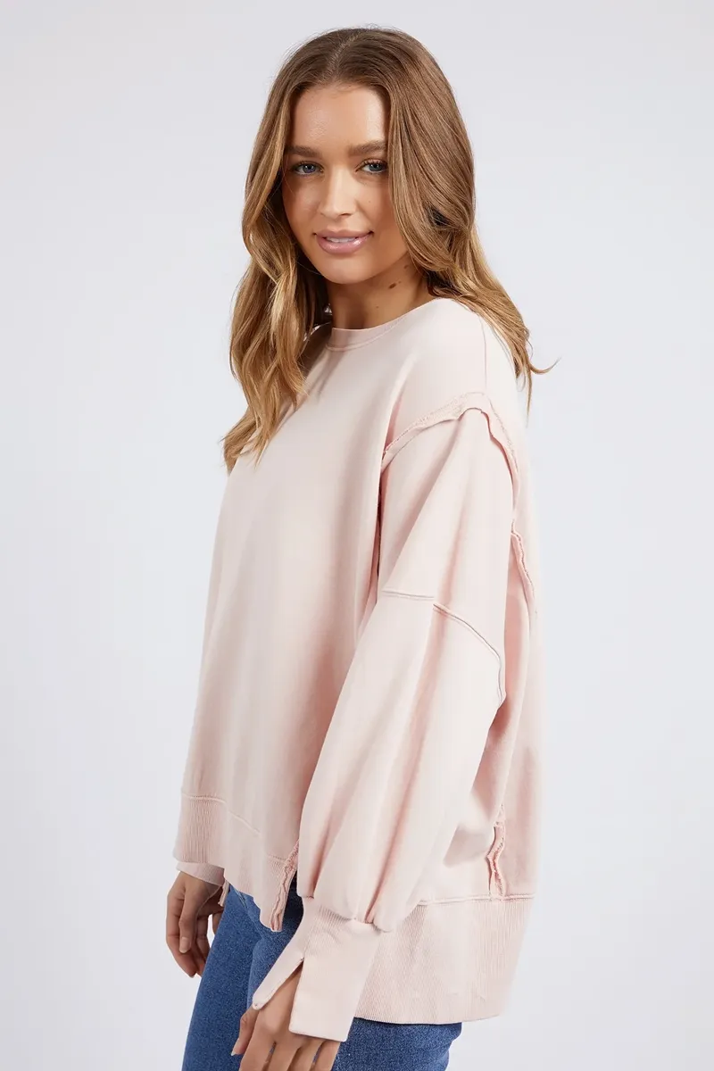 Foxwood - Oversized Crew - Peach Pink