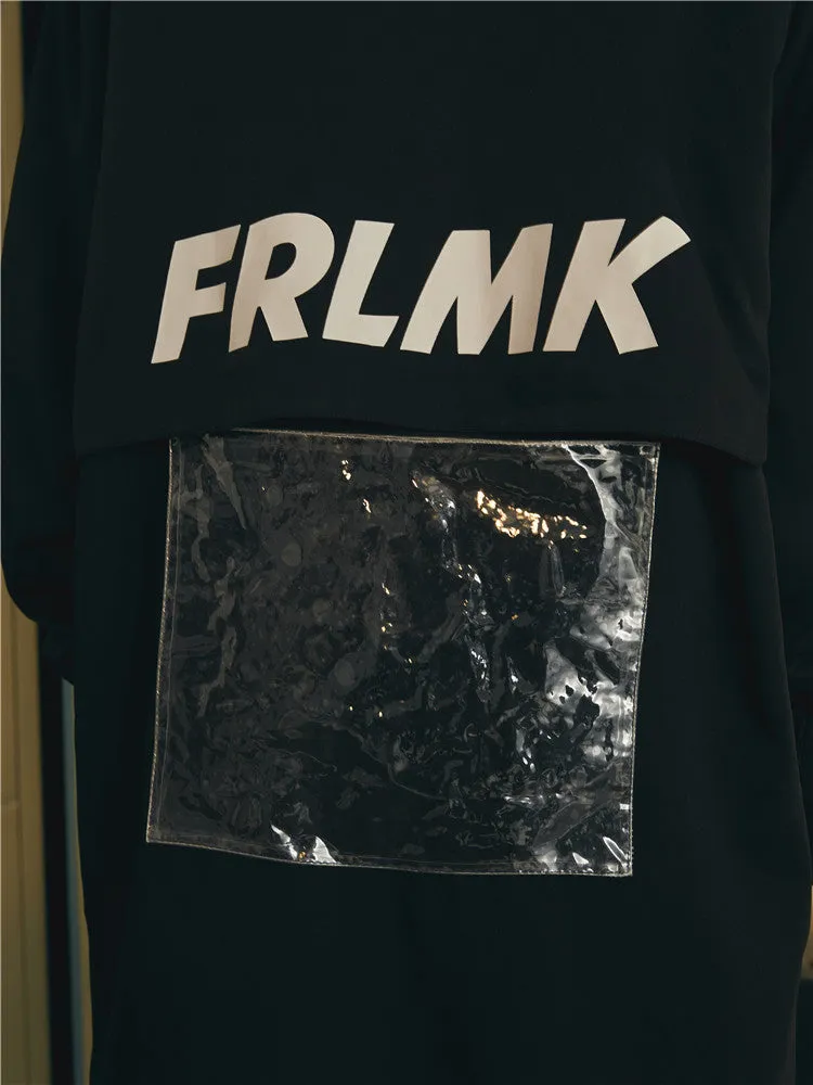 FRLMK ABNORMAL COLLECTION RETRO LONG TRENCH BLACK UNISEX JACKET