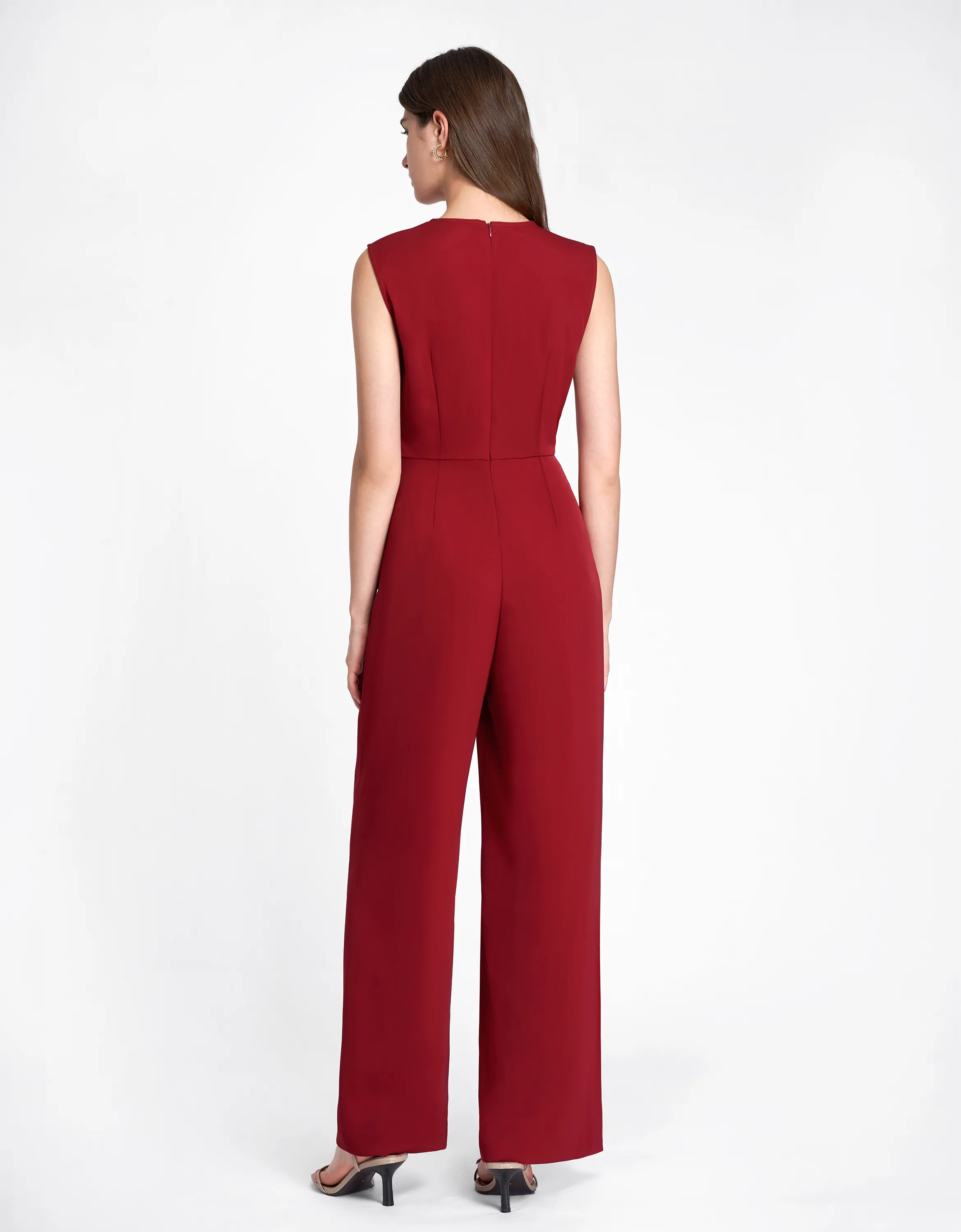 Gathered Waist Buckle Jumpsuit