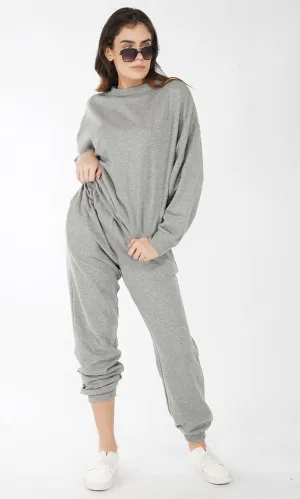 Grey Soft Touch Cotton Fleece Joggers