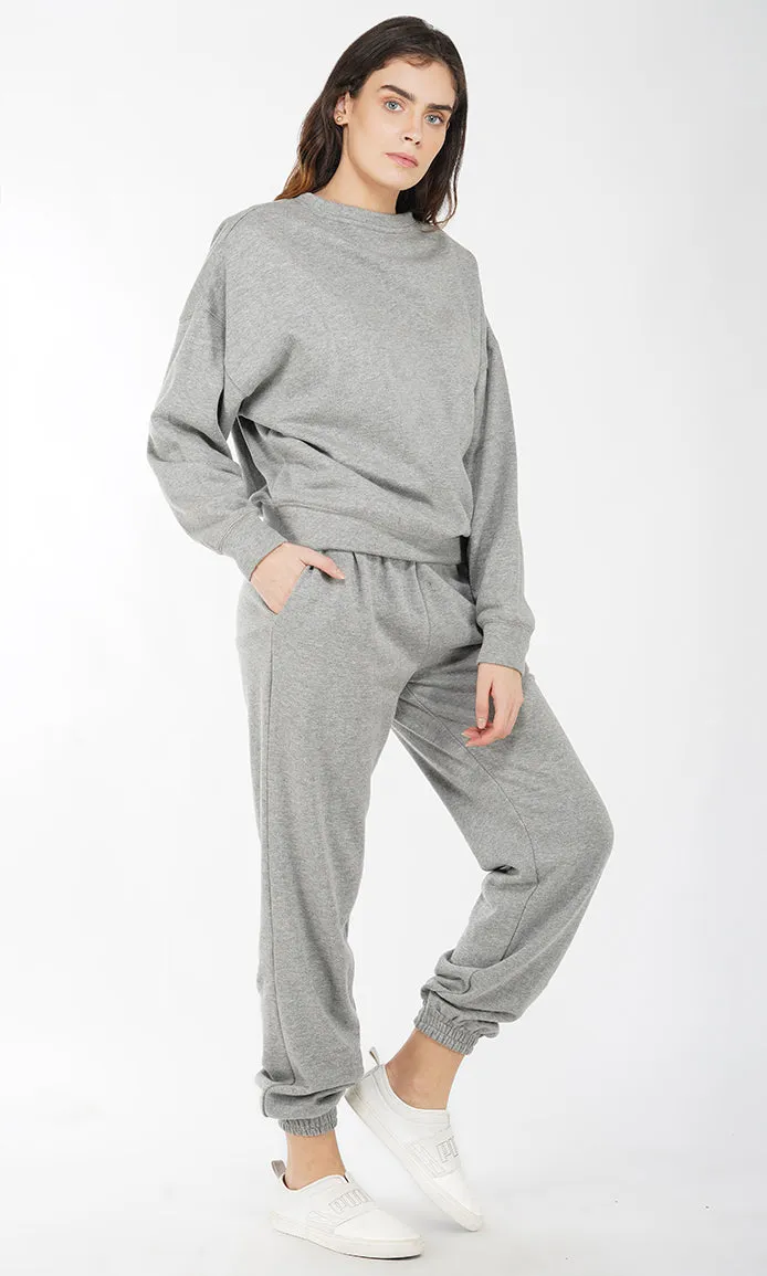 Grey Soft Touch Cotton Fleece Joggers