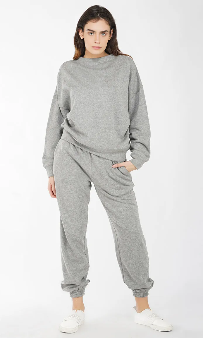 Grey Soft Touch Cotton Fleece Joggers