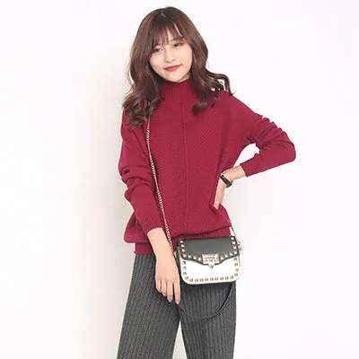 High Collar Cashmere Sweater