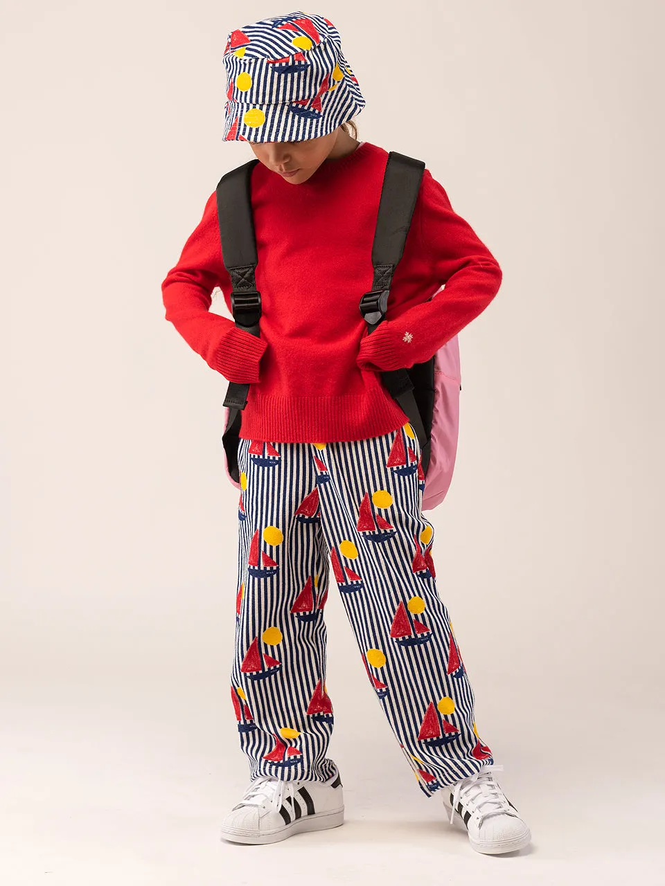 Kids Crew Neck Sweater_Red